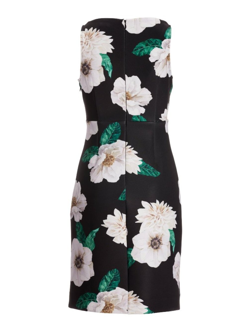 Boston Proper White Fleurs Print Scuba Sheath Dress Size 6 - Picture 2 of 4